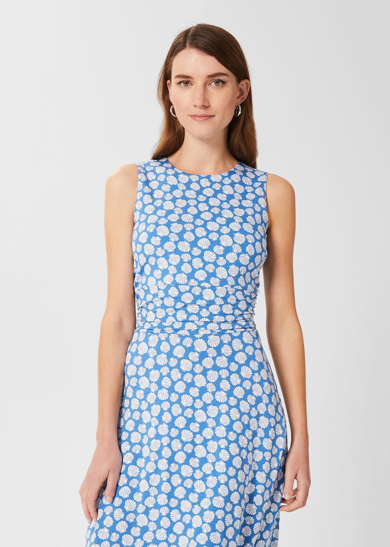 Bayview Jersey Dress, Azure Ivory, hi-res
