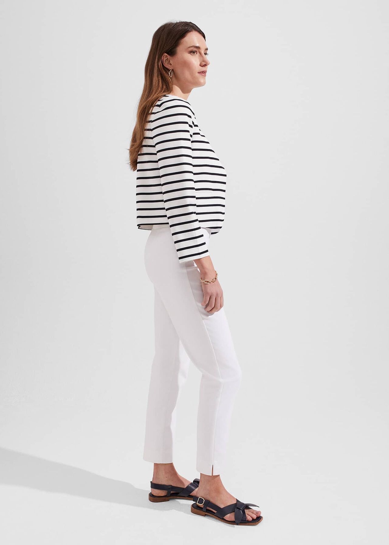 Kaya Capri Pants, White, hi-res