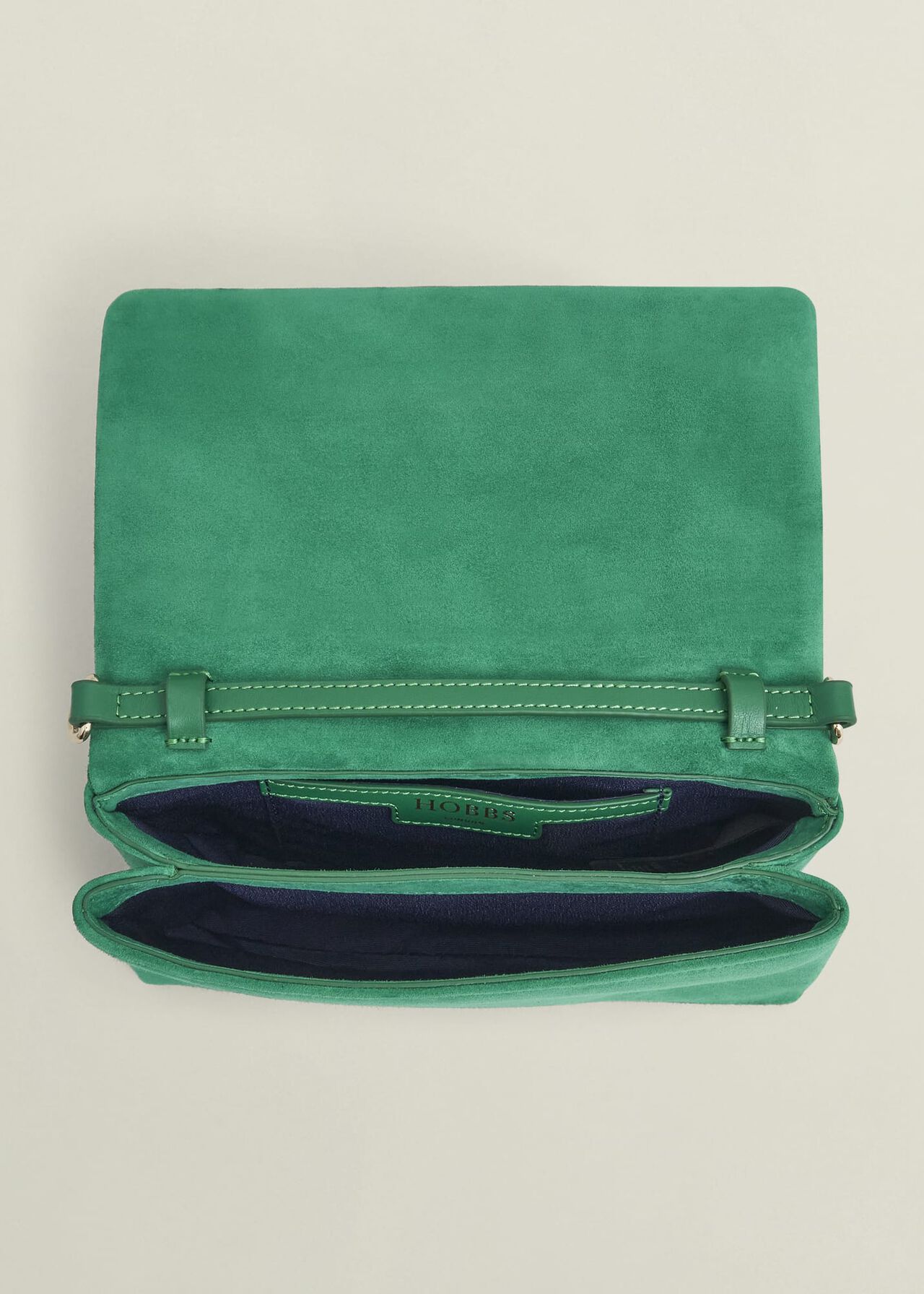 Jas Suede Clutch Bag, Amethyst Green, hi-res
