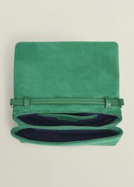 Jas Suede Clutch Bag, Amethyst Green, hi-res