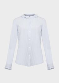 Miri Stripe Blouse, Blue Ivory, hi-res