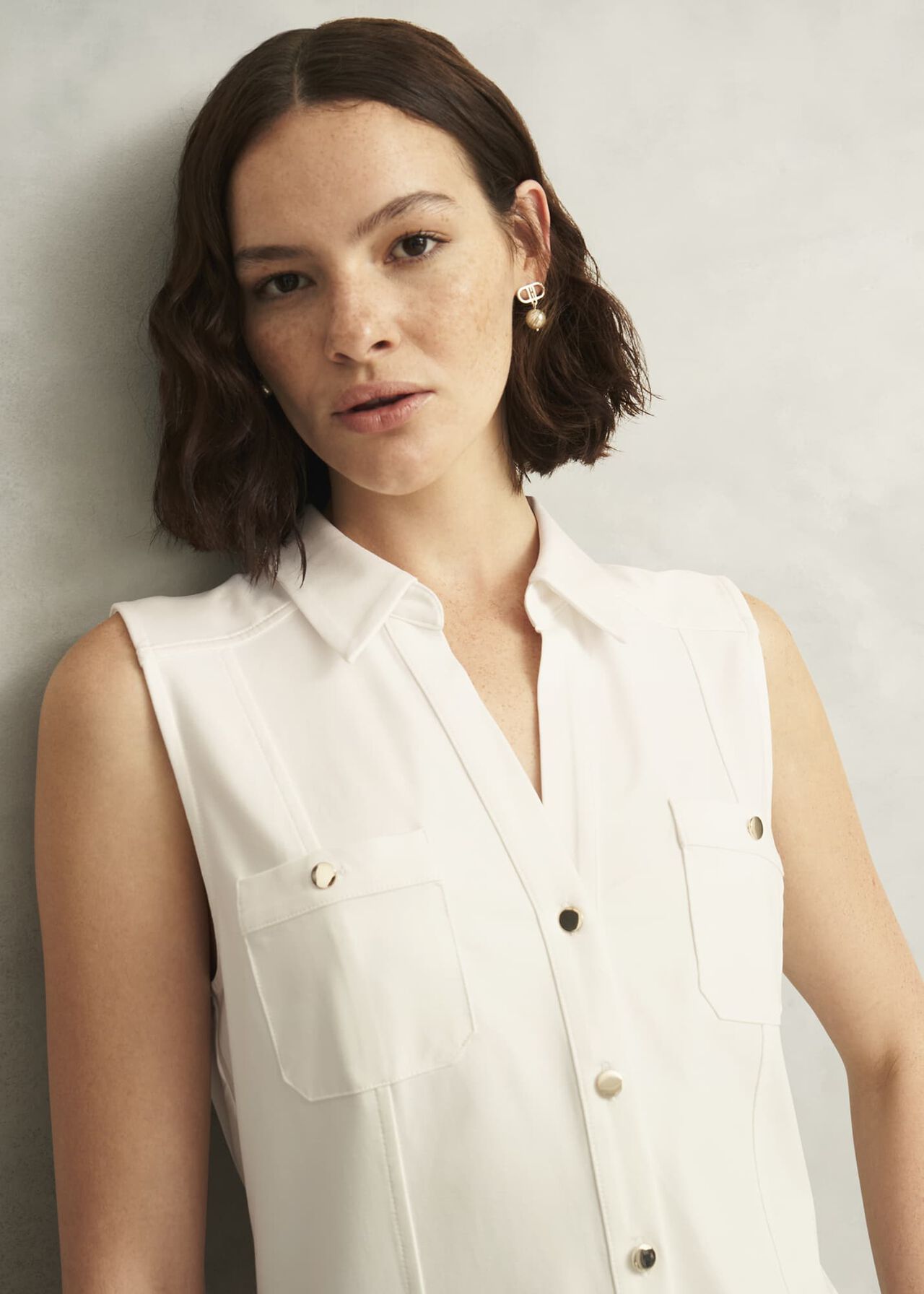 Sasha Jersey Shirt, Ivory, hi-res