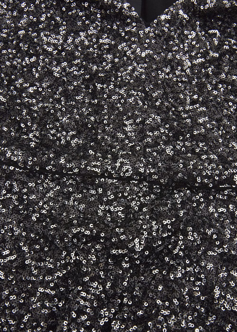 Petite Tatiana Sequin Dress, Black Silver, hi-res