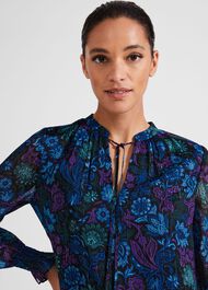 Aisha Lurex Blouse, Black Multi, hi-res