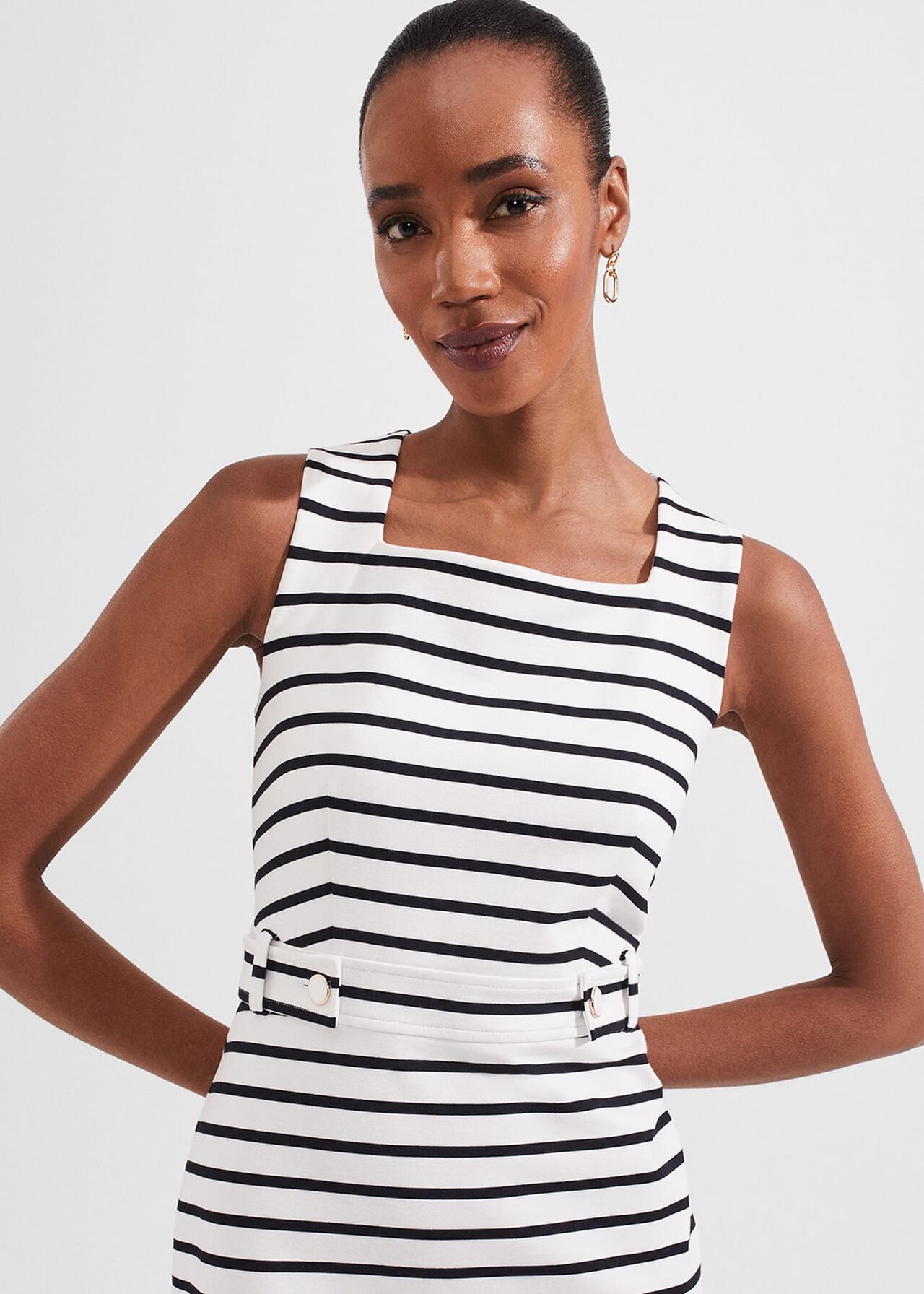 Audra Dress, Ivory Hobbsnavy, hi-res