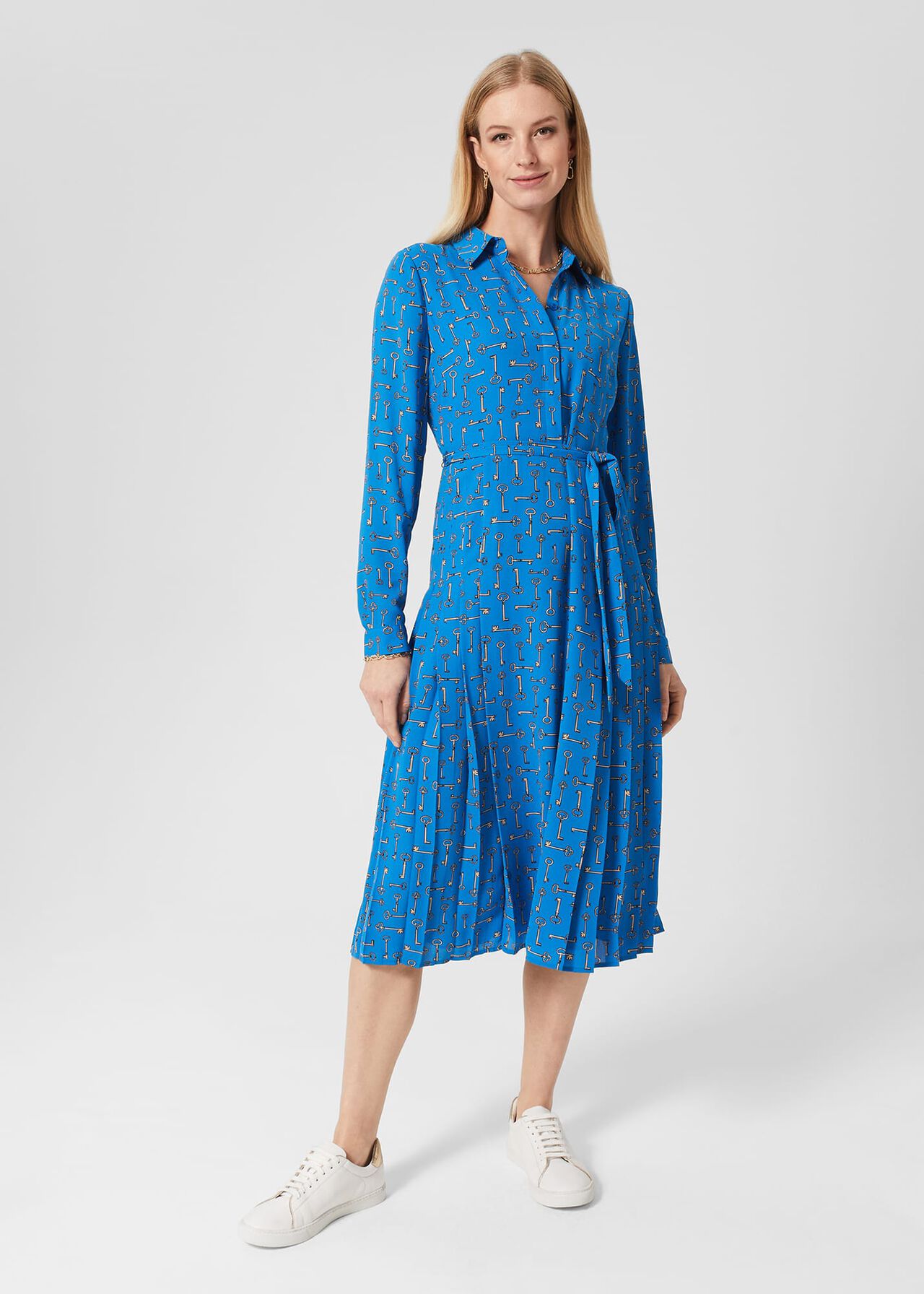 Alberta Shirt Dress, Imperial Blue, hi-res