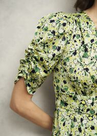 Ennerdale V Neck Midi Dress, Green Multi, hi-res