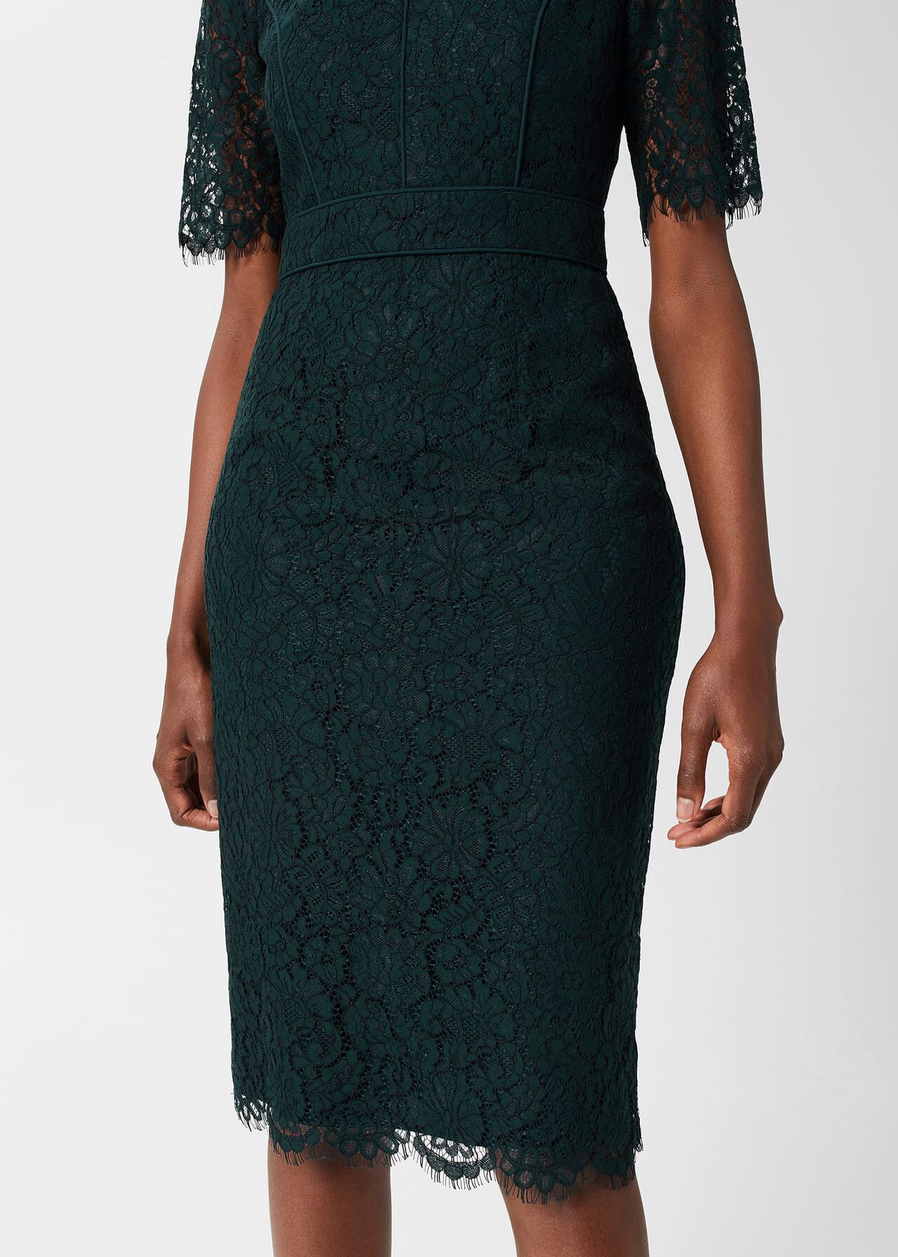 Mireya Lace Shift Dress, Evergreen, hi-res