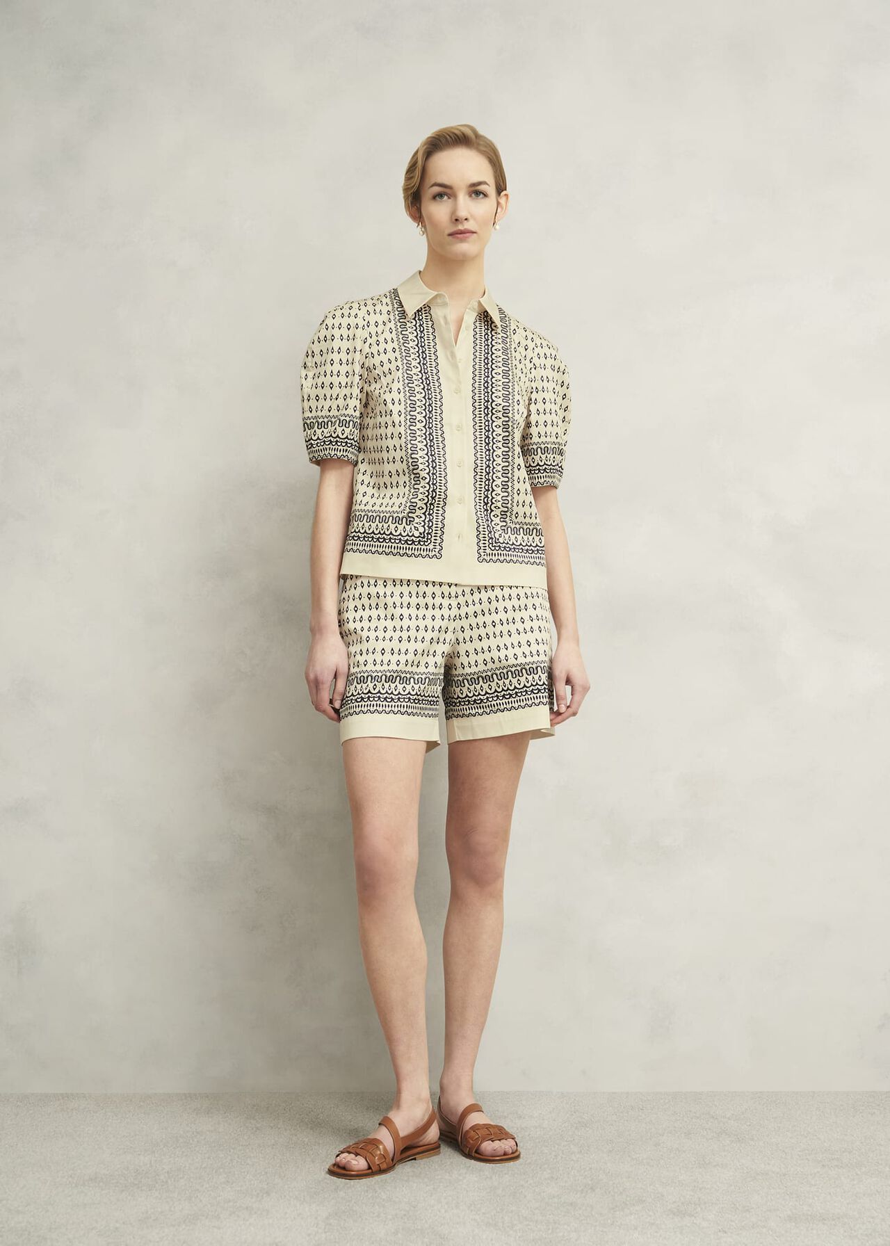 Suri Shirt, Cream Navy, hi-res