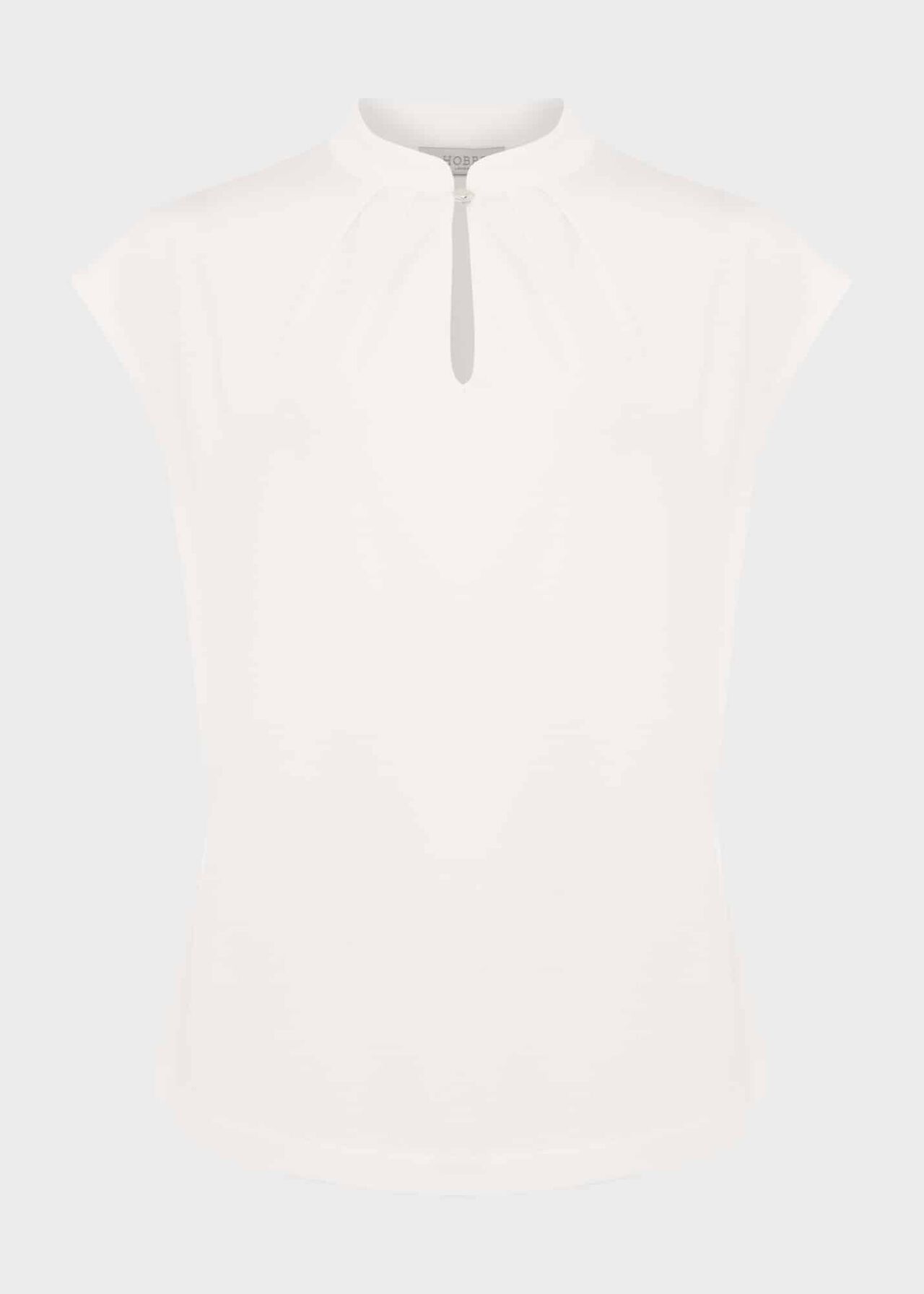 Maeve Button Neck Top , Ivory, hi-res