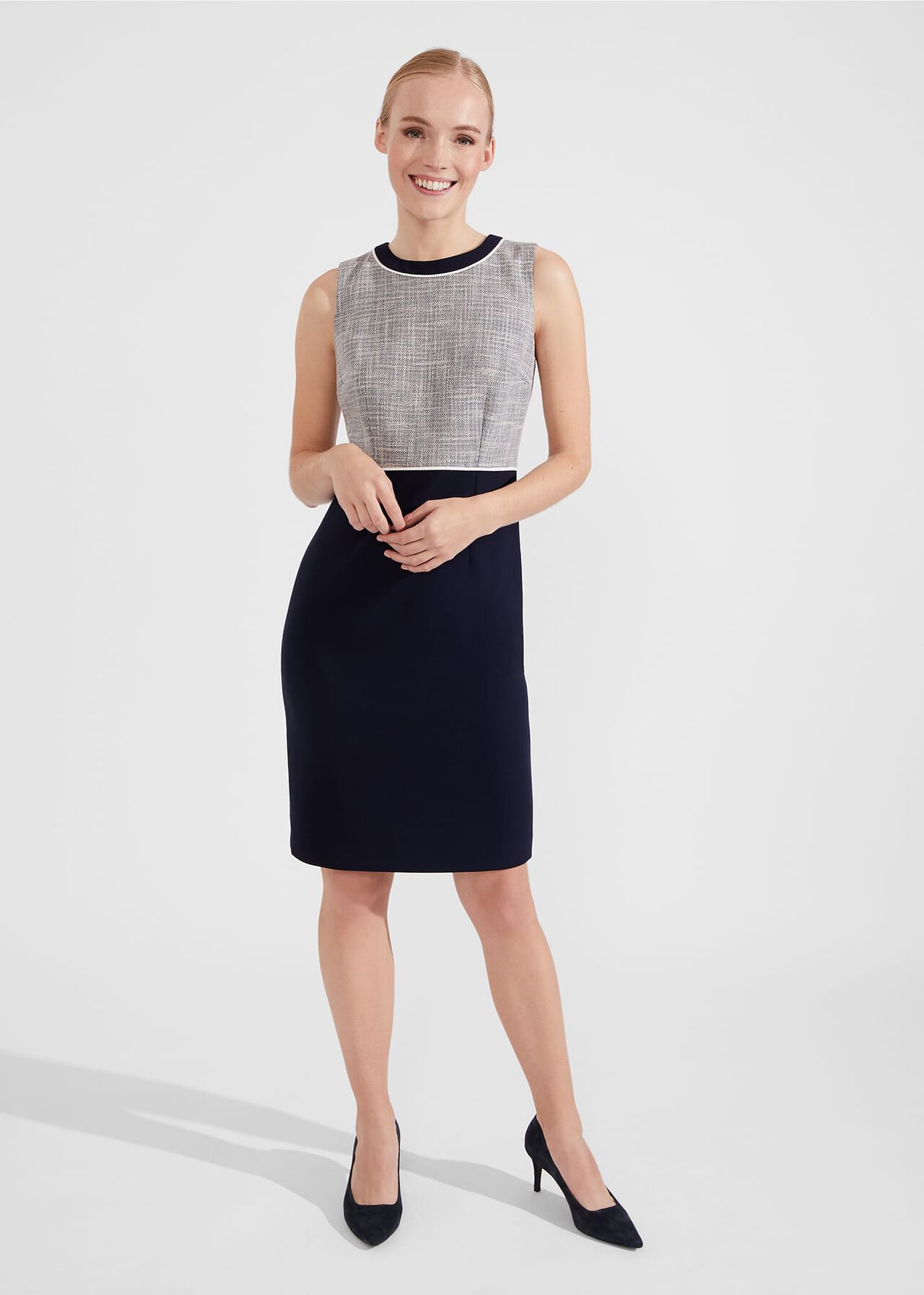 Laurie Lace Dress - Navy Blue
