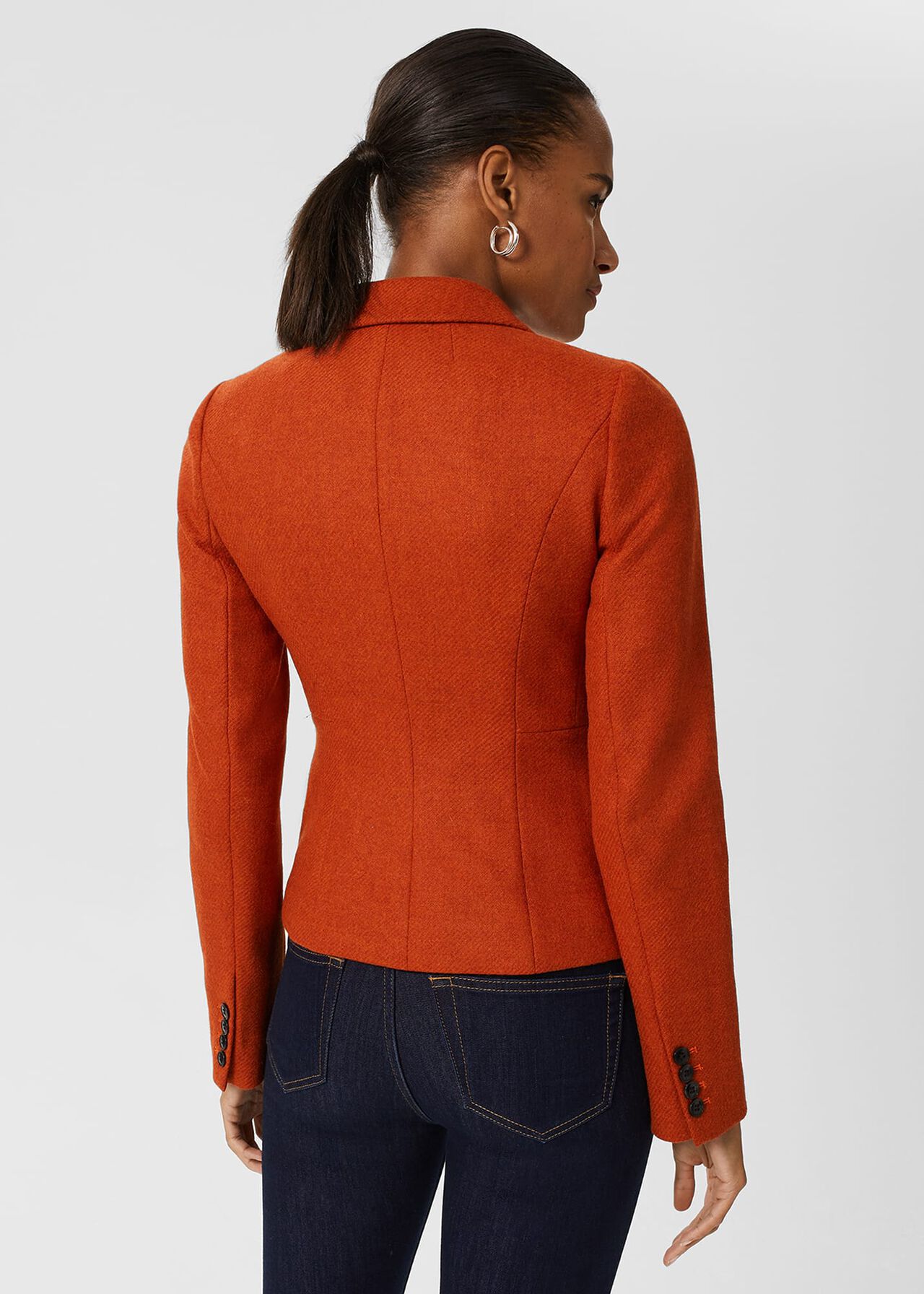 Hackness Wool Jacket , Orange, hi-res