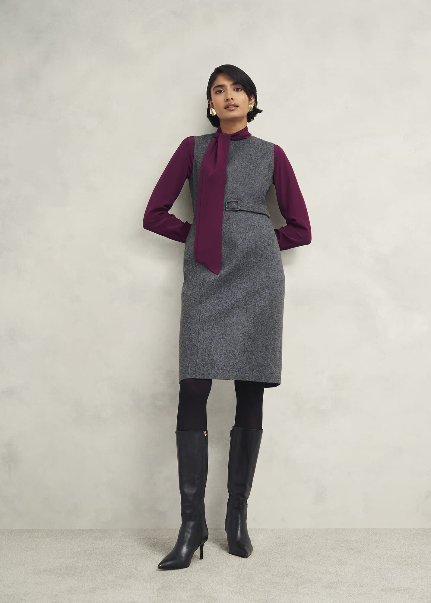 英国発【Hobbs London】Elsieウールブレンドドレス 英国発【Hobbs London】Elsieウールブレンドドレス (Hobbs