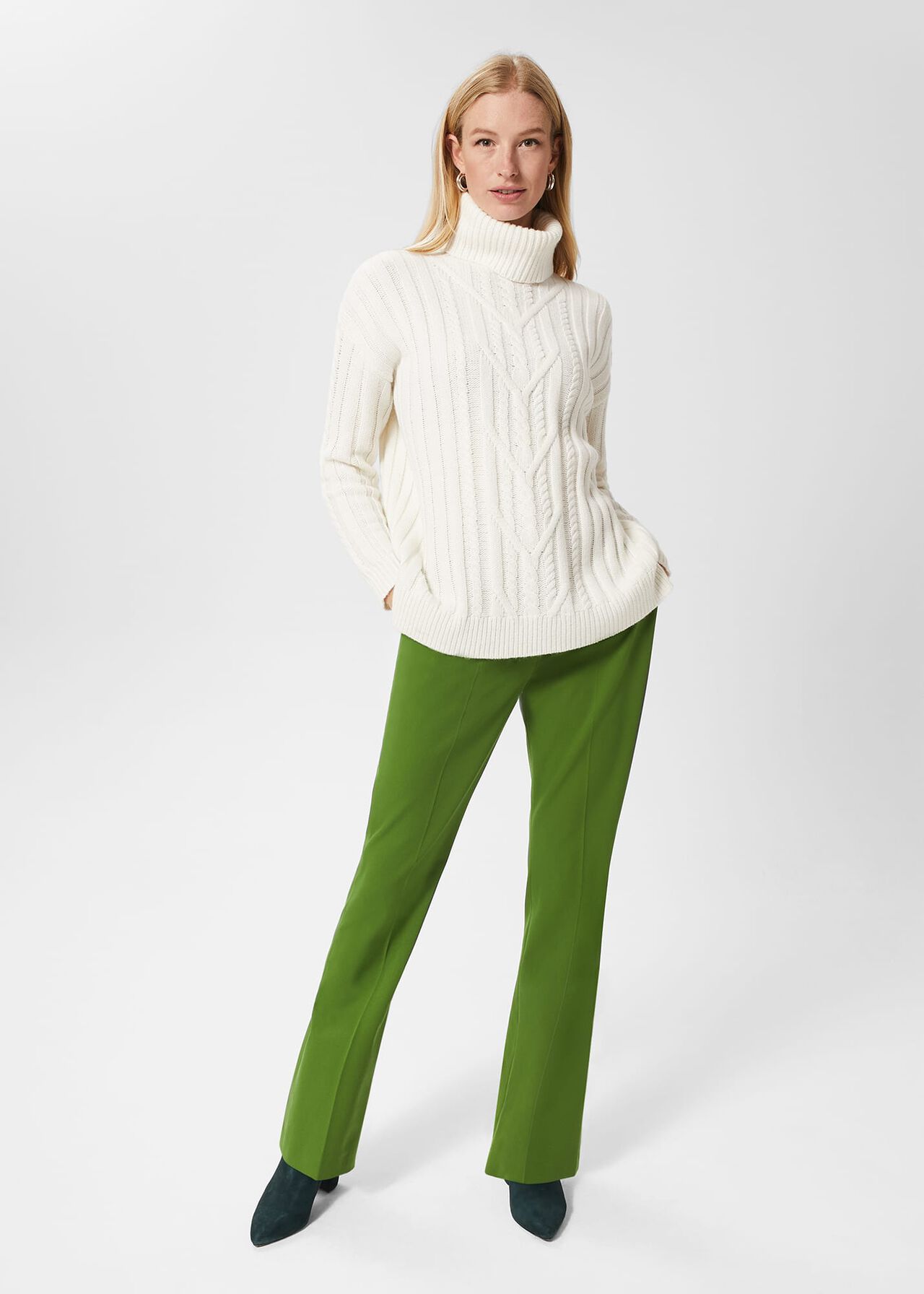 Anela Trousers, Green, hi-res