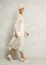 Faye Suede Court Shoes, Pale Pink, hi-res