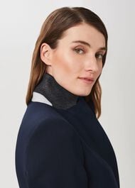 Melanie Double Breasted Coat With Wool, New Navy, hi-res