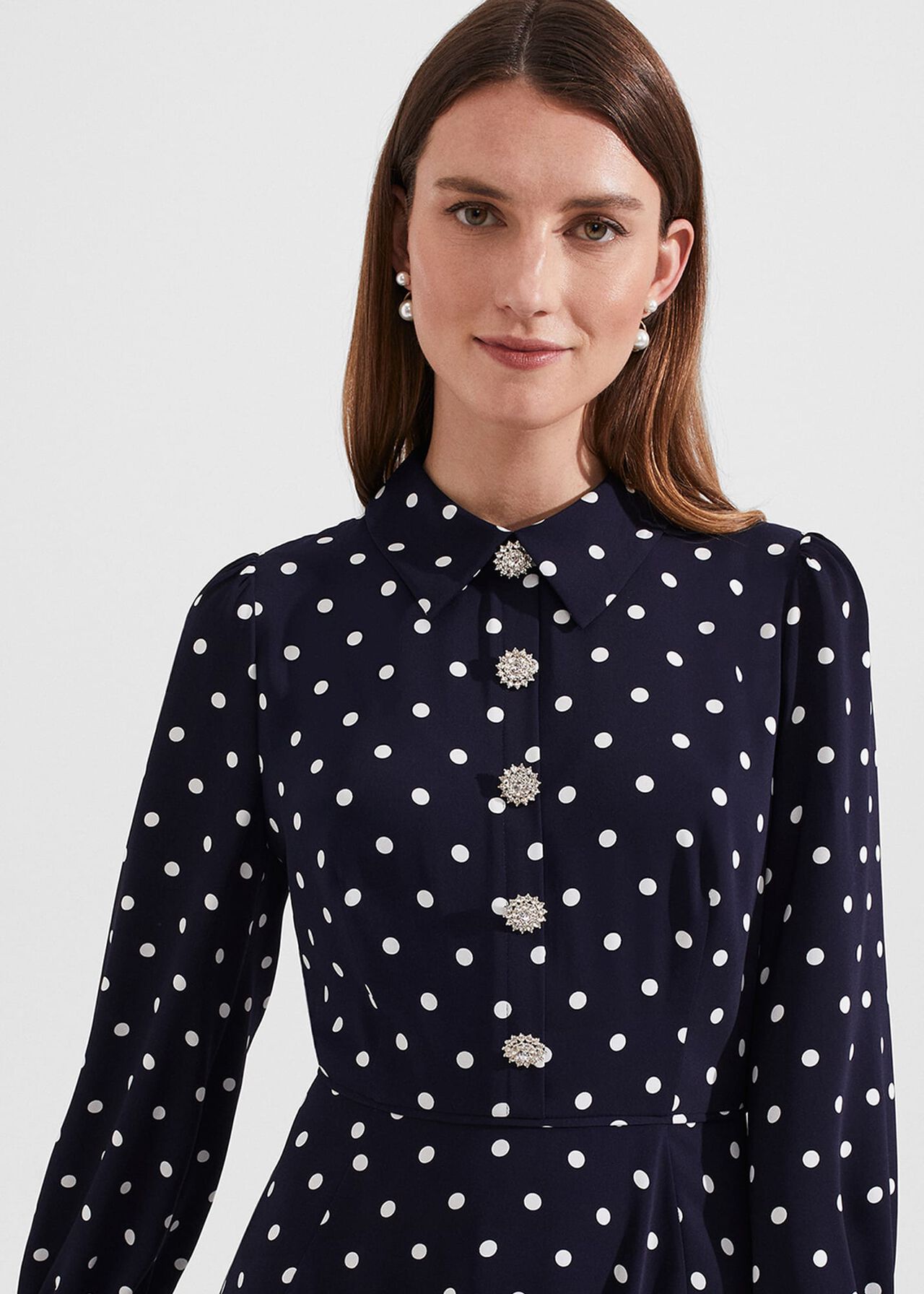 Ayla Spot Fit And Flare Dress