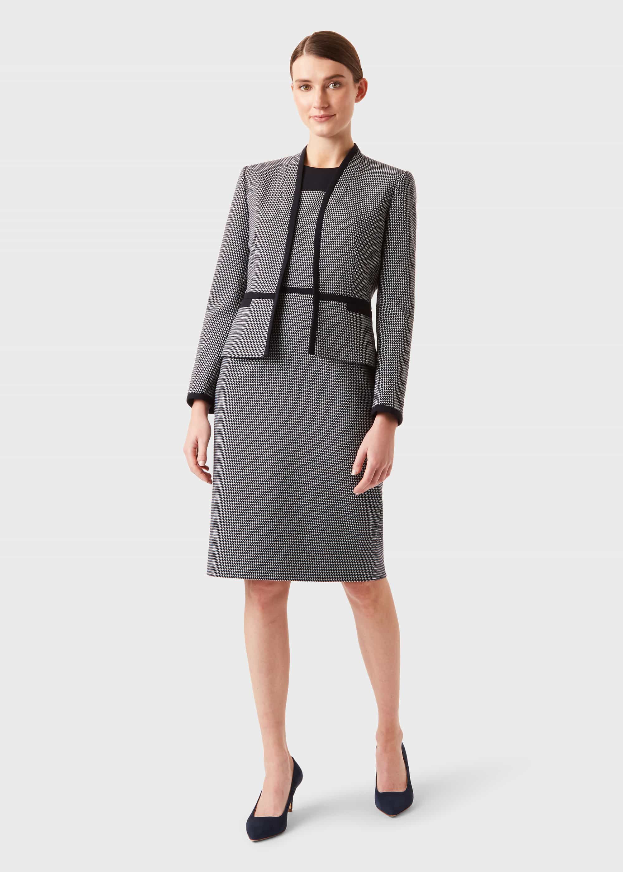 hobbs navy dress and jacket