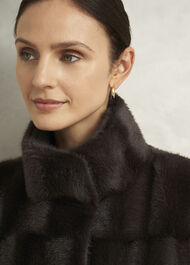 Petite Rosanne Faux Fur Coat, Alder Brown, hi-res