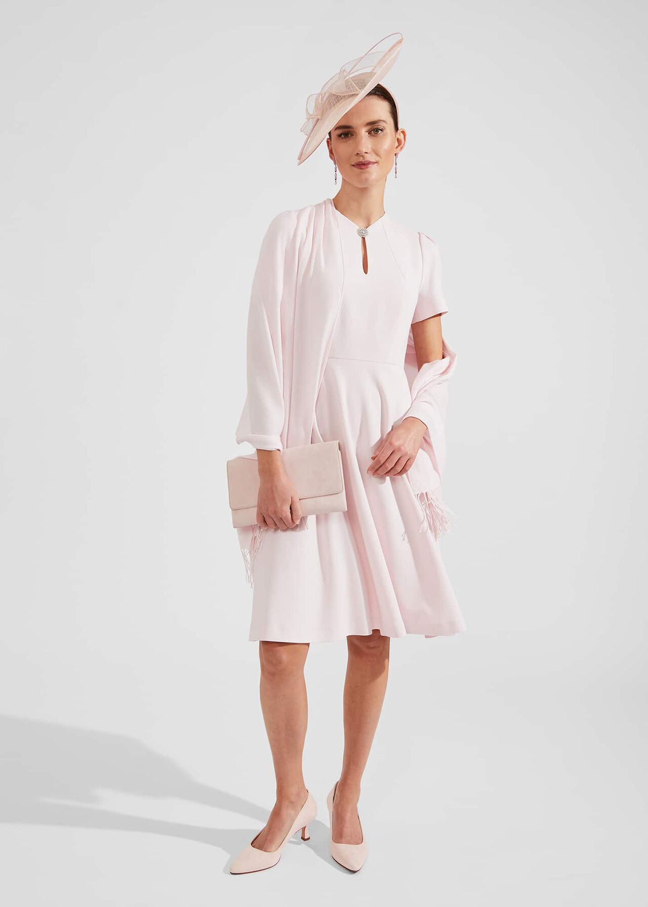 Chara Fit And Flare Dress, Pale Pink, hi-res