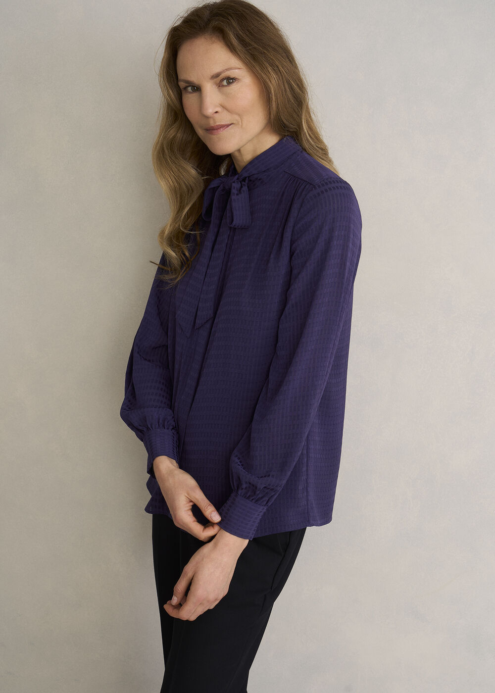Gabrielle Blouse, Midnight Purple, hi-res
