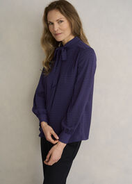 Gabrielle Blouse, Midnight Purple, hi-res