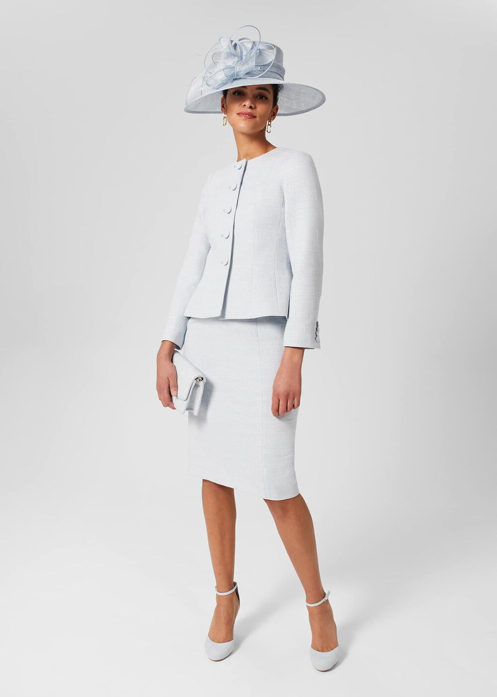 Petite Layla Sculpting Jacket, Pale Blue, hi-res