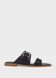 Sienna Leather Sandals , Black, hi-res
