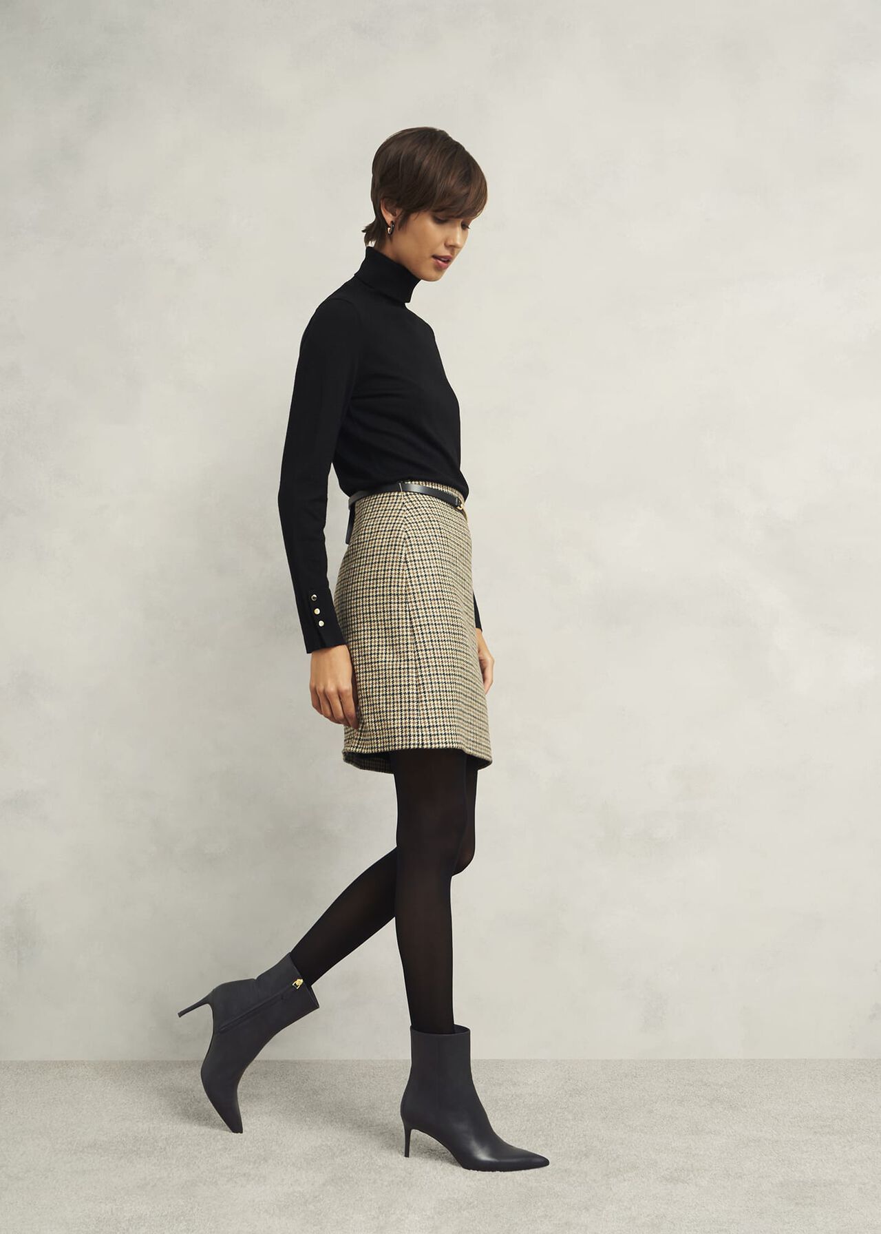 Aria Leather Ankle Boots, Black, hi-res