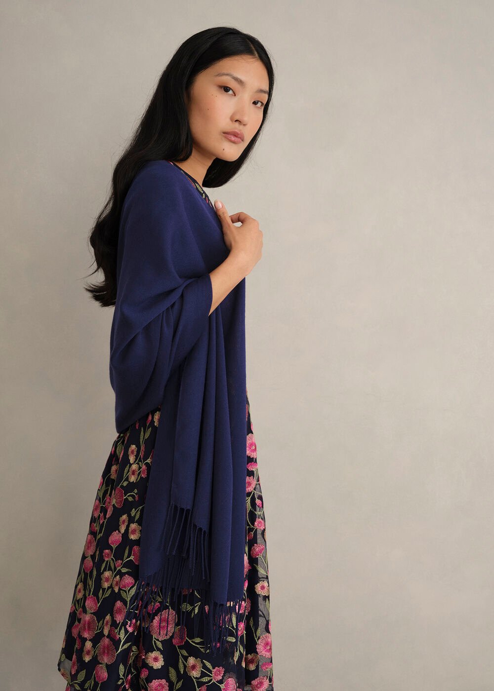 Matilda Scarf, Midnight Navy, hi-res