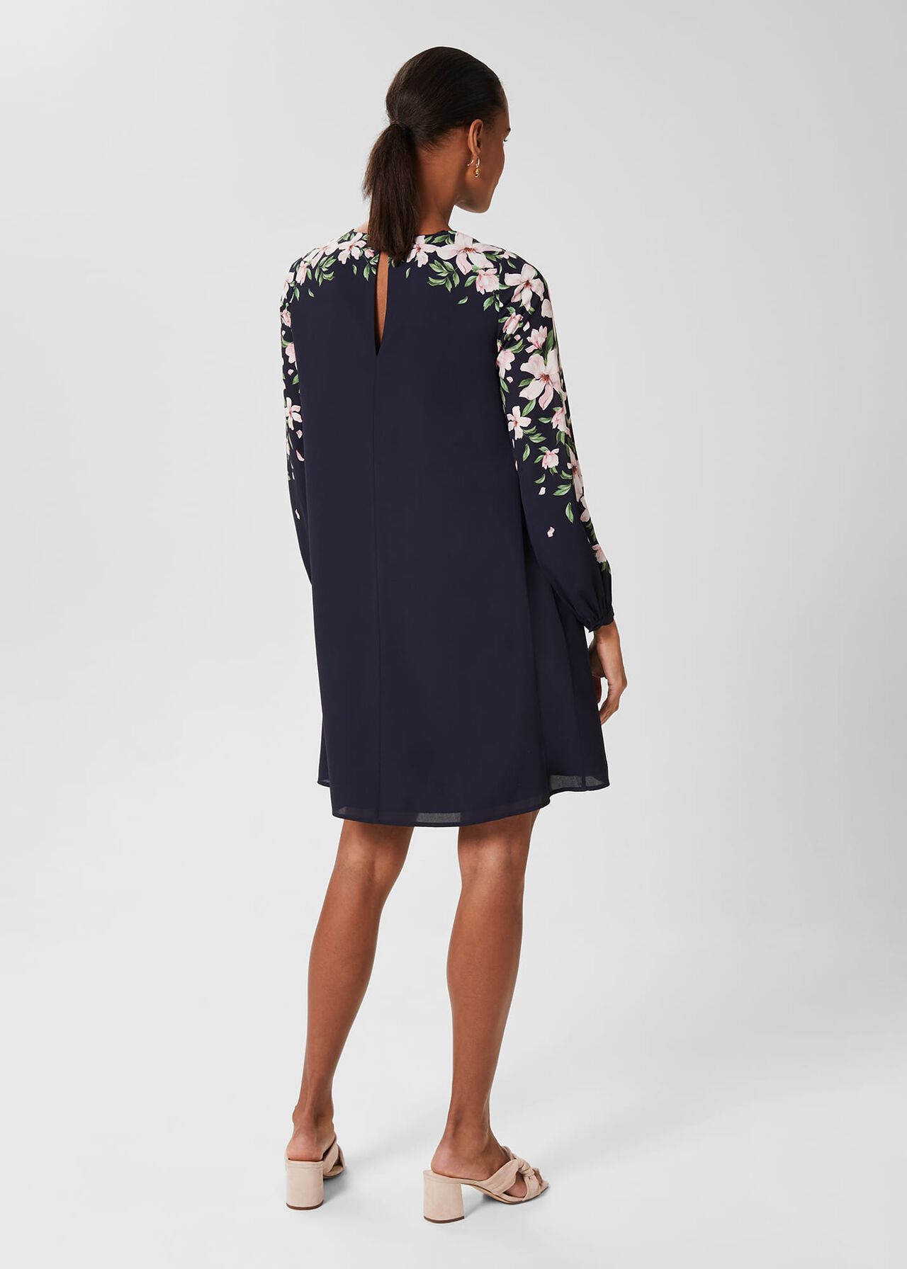 Zoey A Line Floral Dress, Navy Multi, hi-res