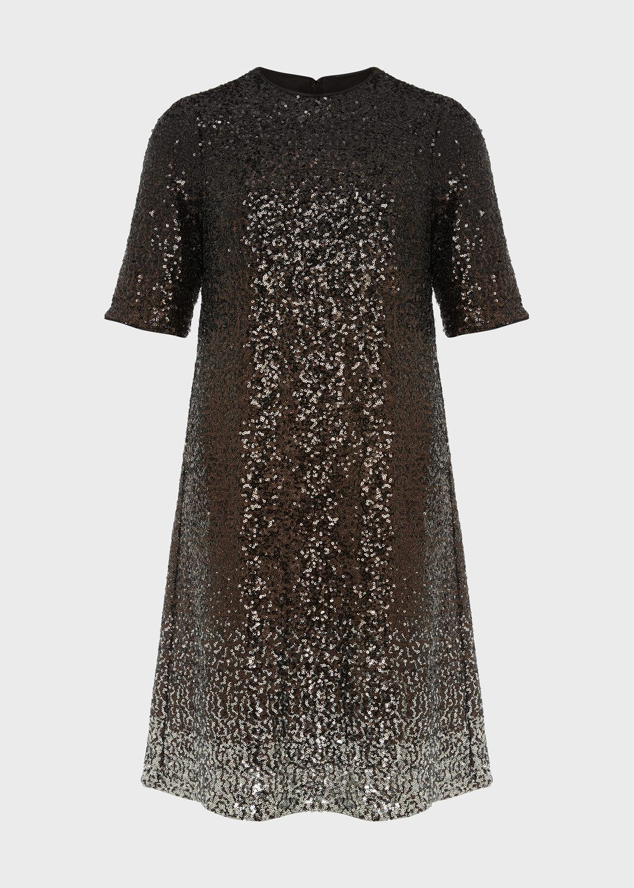 Reece Sequin A Line Dress, Black Silver, hi-res