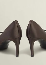 Blake Mary Jane Satin Courts, Deep Brown, hi-res