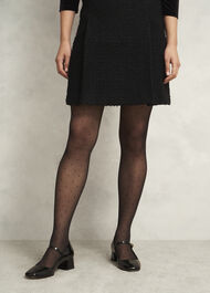 Polka Dot Tights, Black, hi-res
