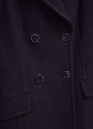 Marlene Wool Blend Coat, Navy, hi-res