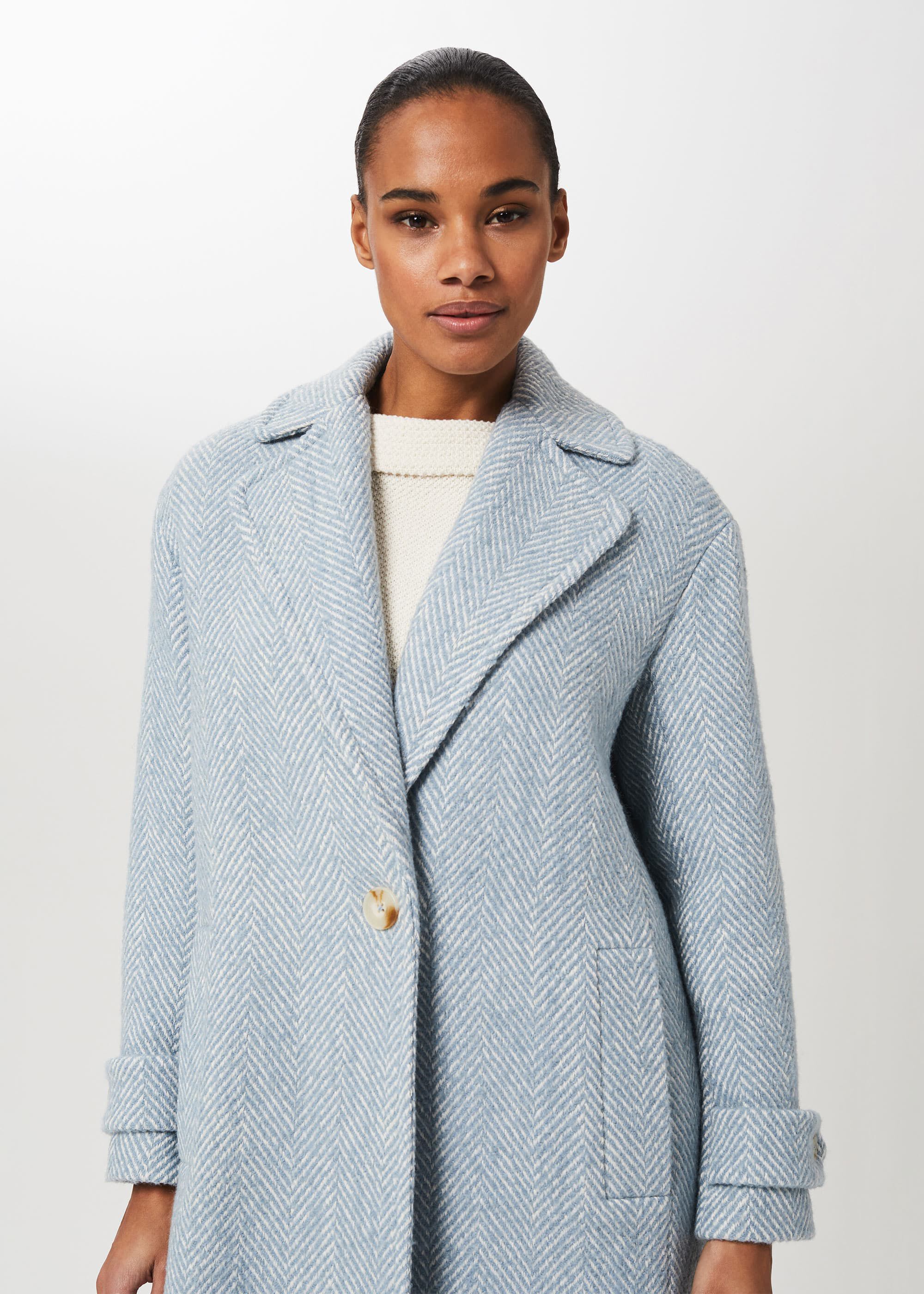 wool blue coat