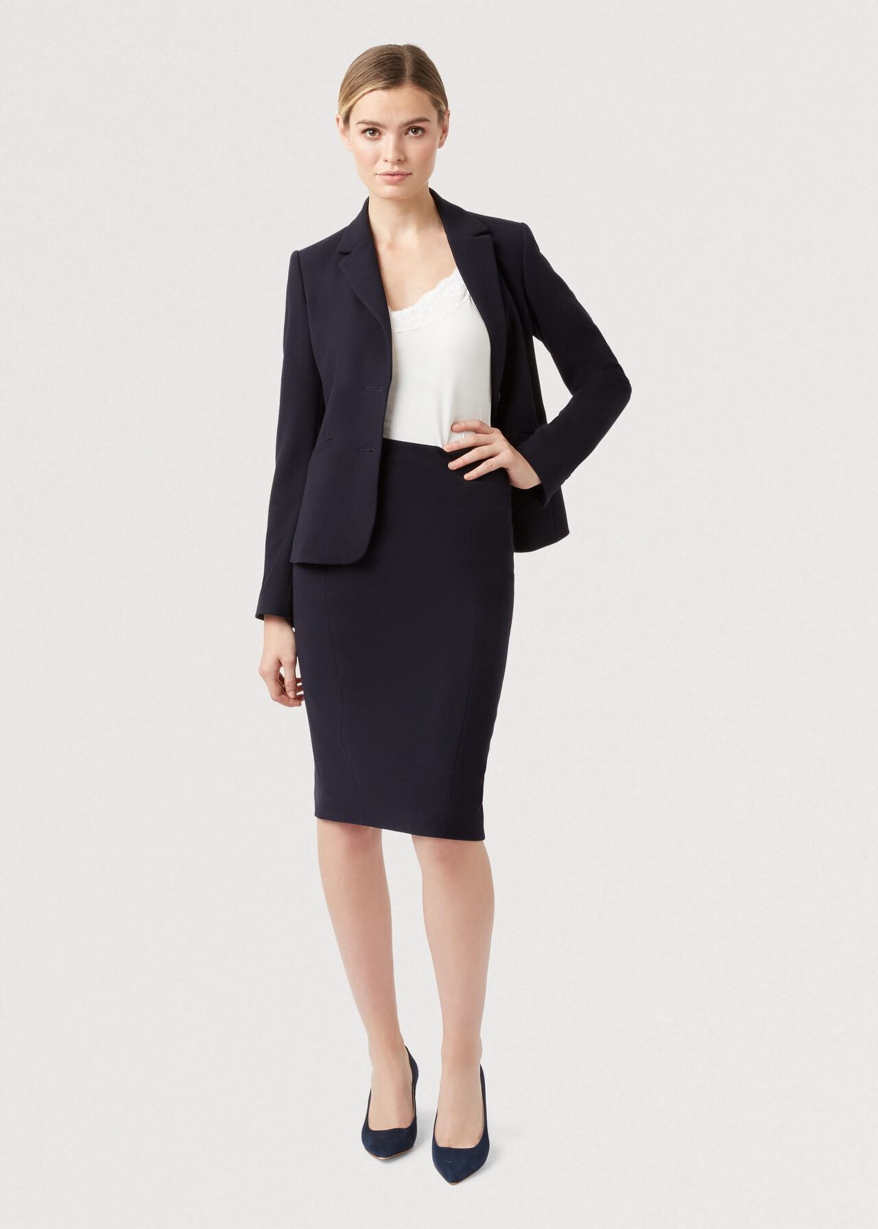Petite Leila Skirt, Navy, hi-res