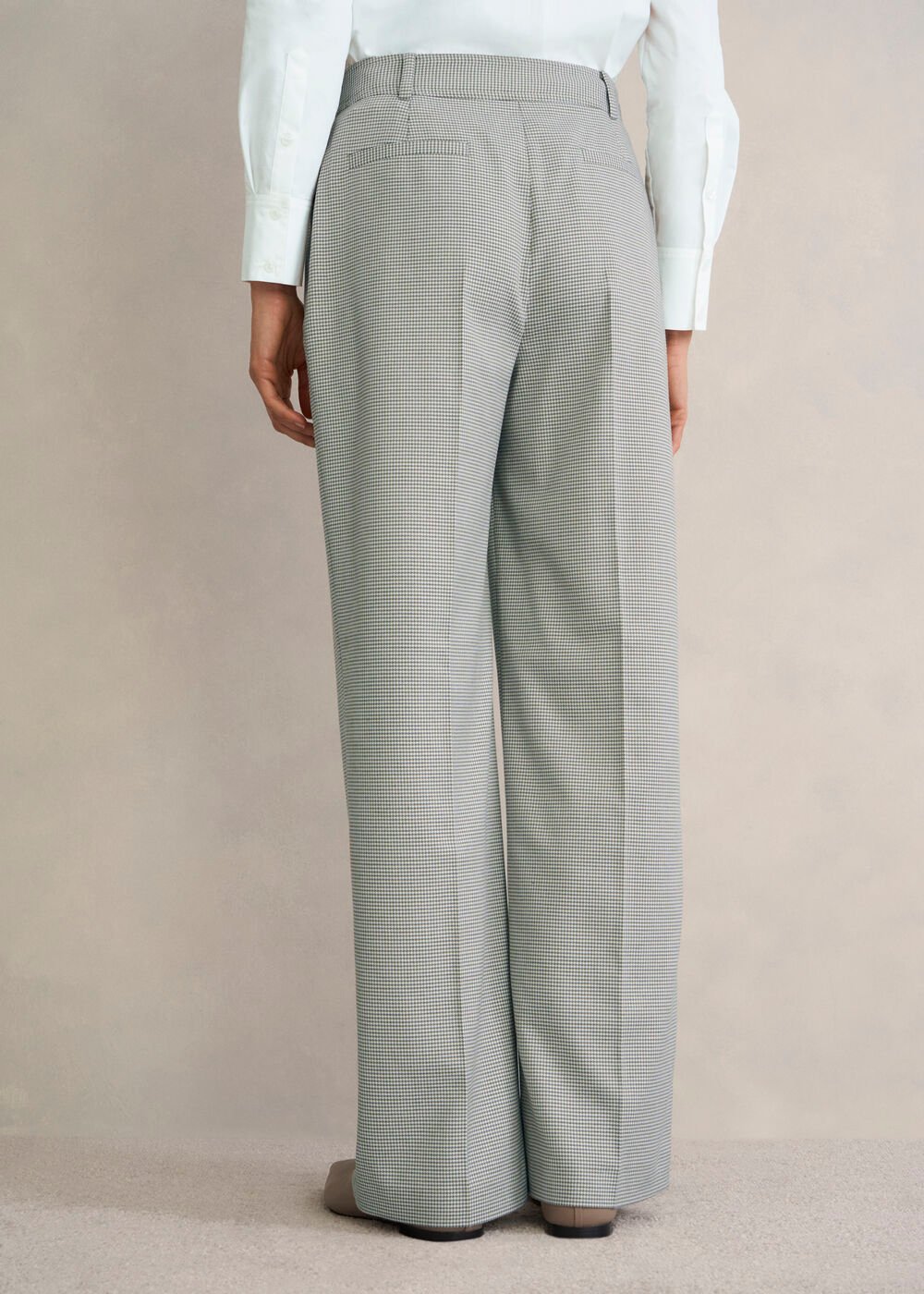 Ellie Wool Blend Wide Trousers, Camel Multi, hi-res
