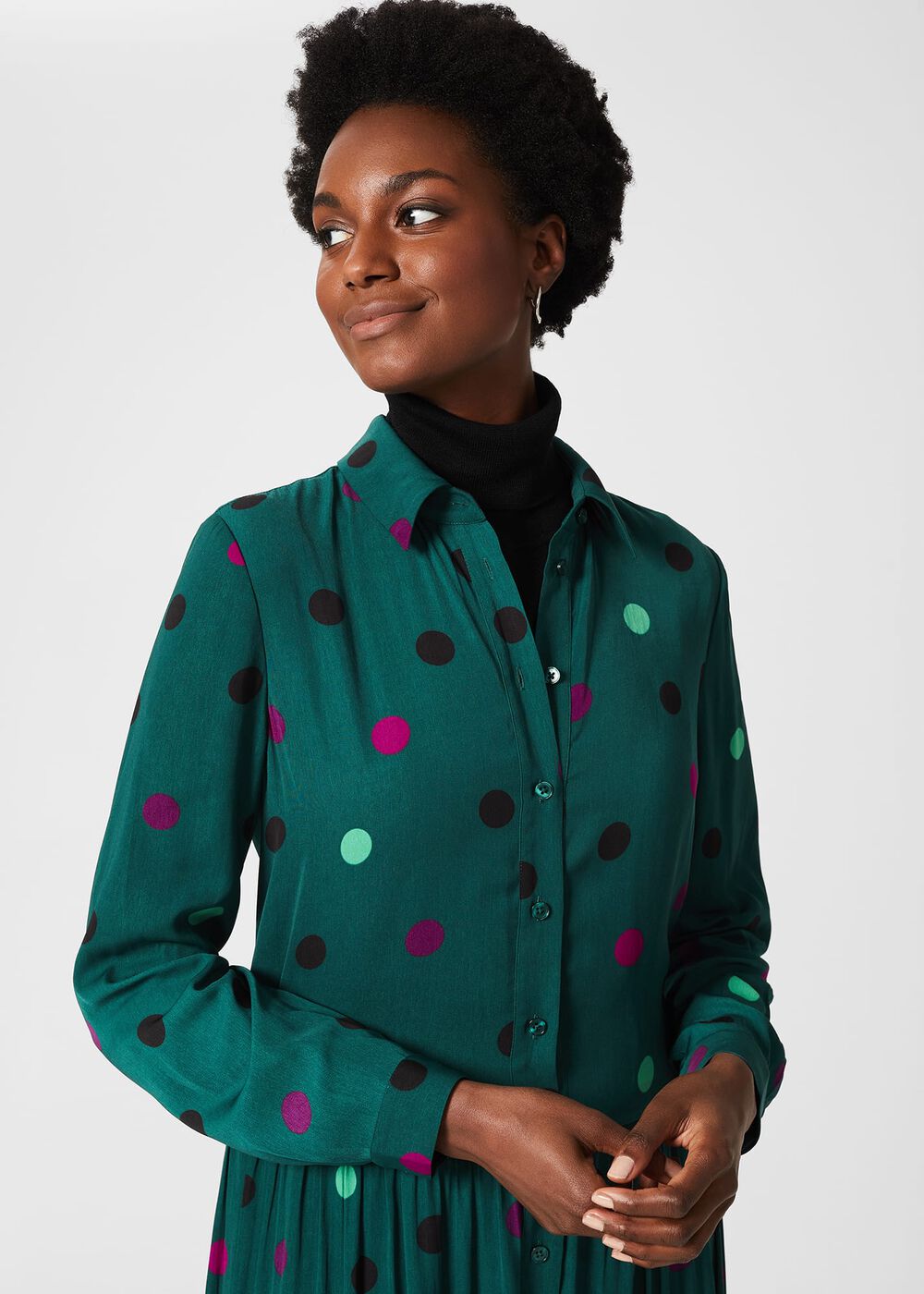 Nory Midi Dress, Green Multi, hi-res