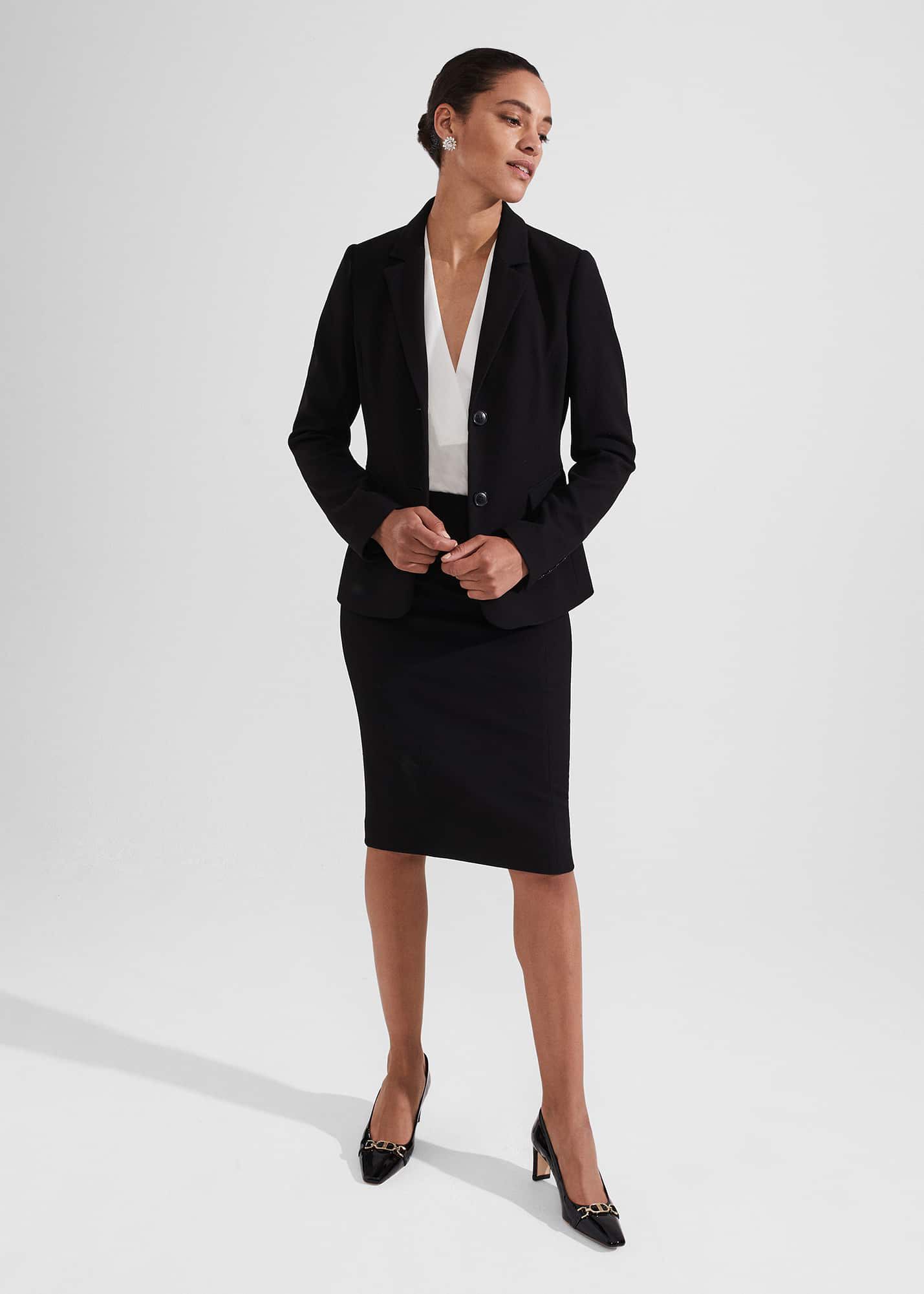 Petite black shop skirt suit