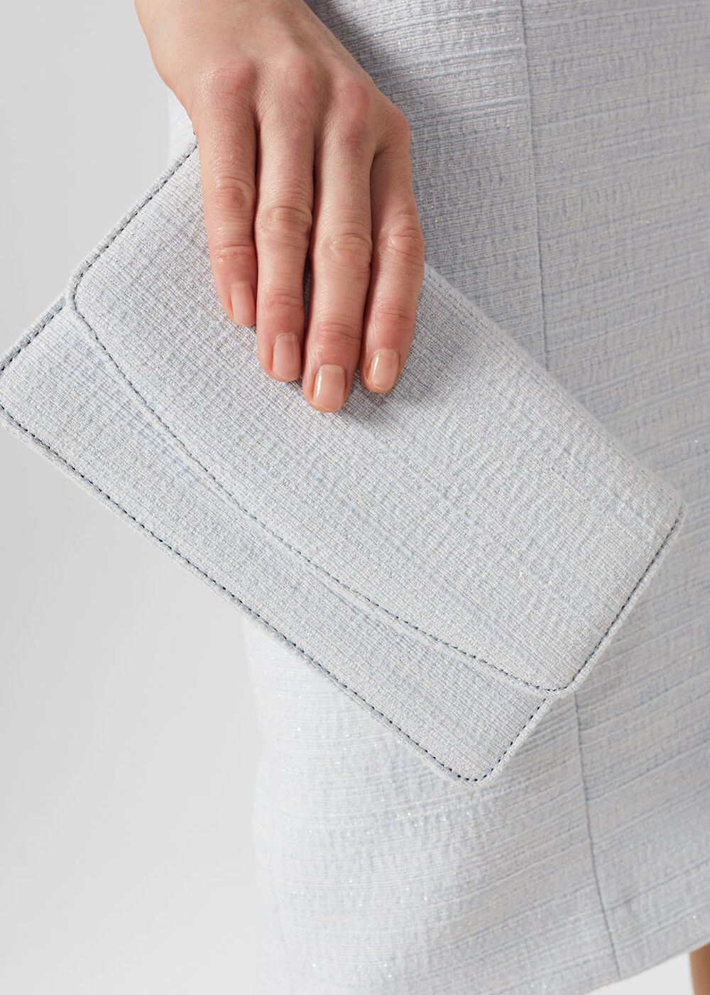 Kensington Clutch, Ice Blue Tweed, hi-res