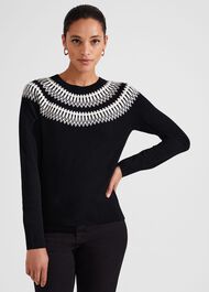 Greta Lurex Jumper With Cashmere, Black Multi, hi-res