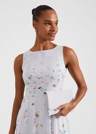 Chelsea Suede Clutch Bag, Pale Blue, hi-res