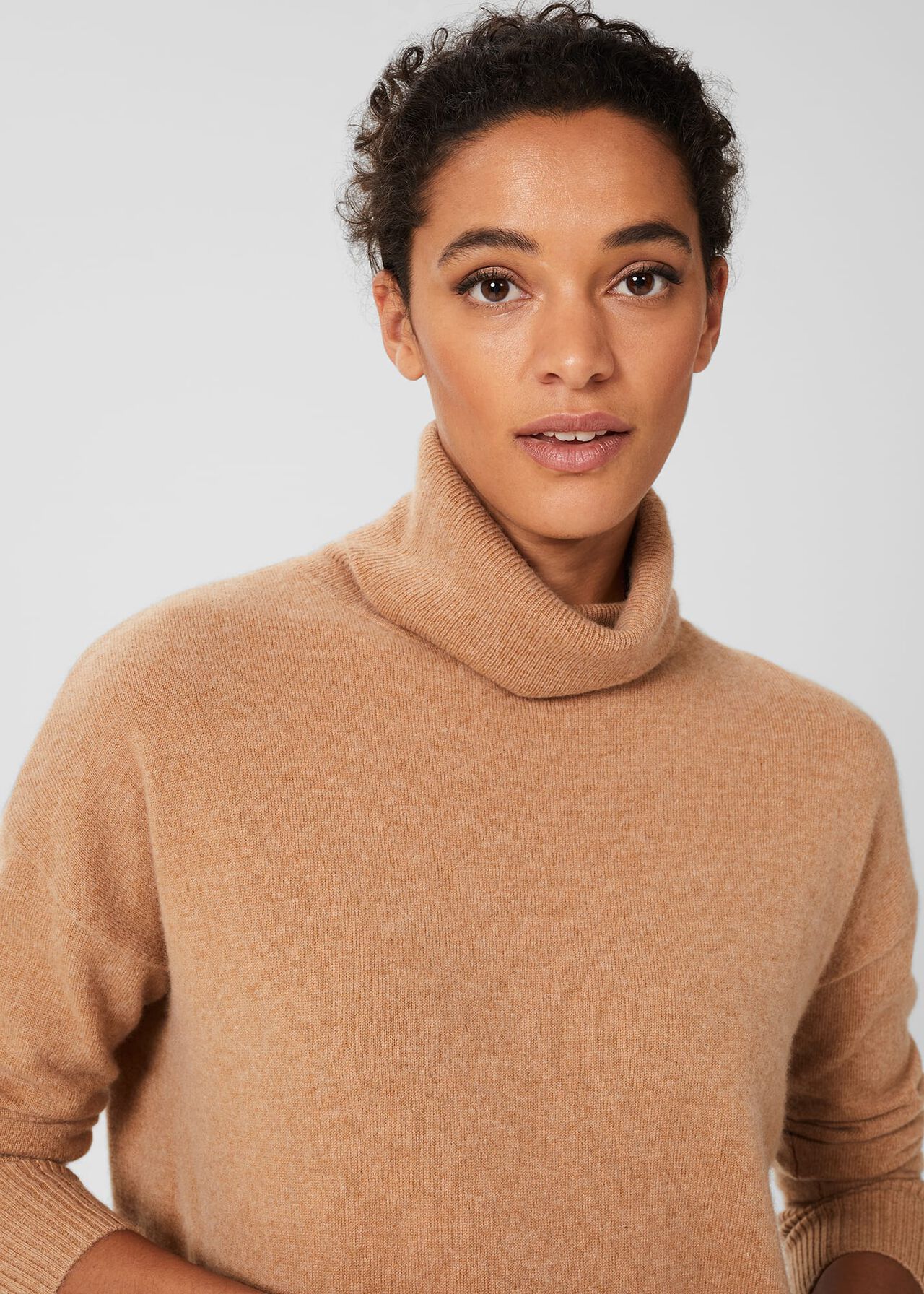 Cashmere Dahlia Roll Neck Jumper Hobbs