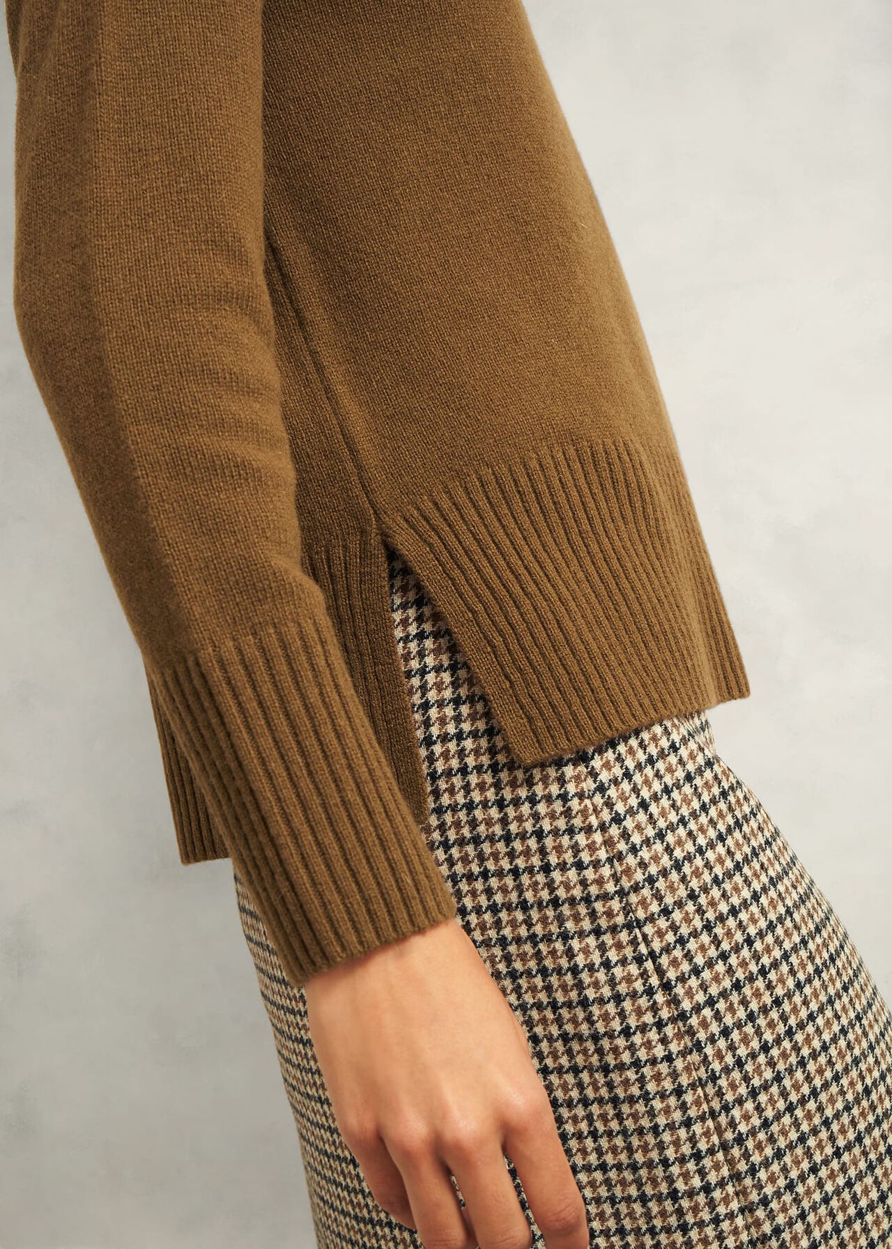 Becky Wool Blend Sweater, Toffee, hi-res