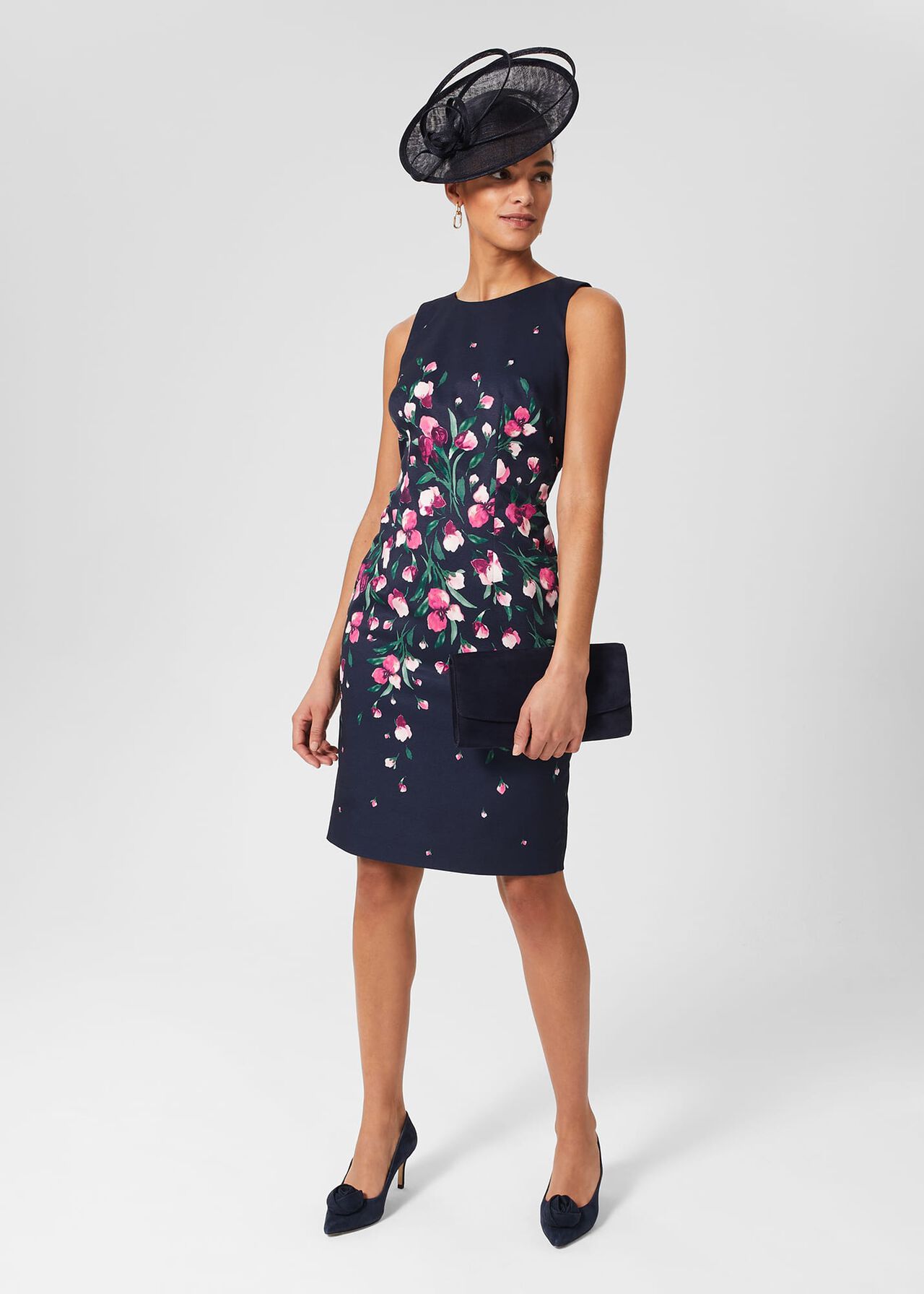 Petite Moira Floral Dress, Navy Multi, hi-res