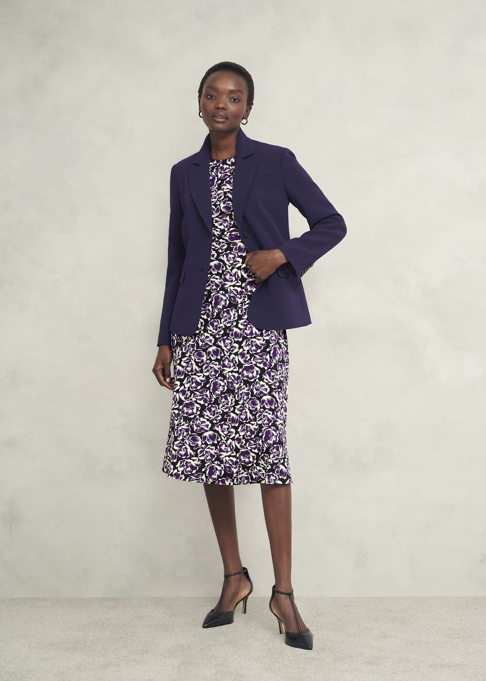 Paige Jersey Dress, Purple Multi, hi-res