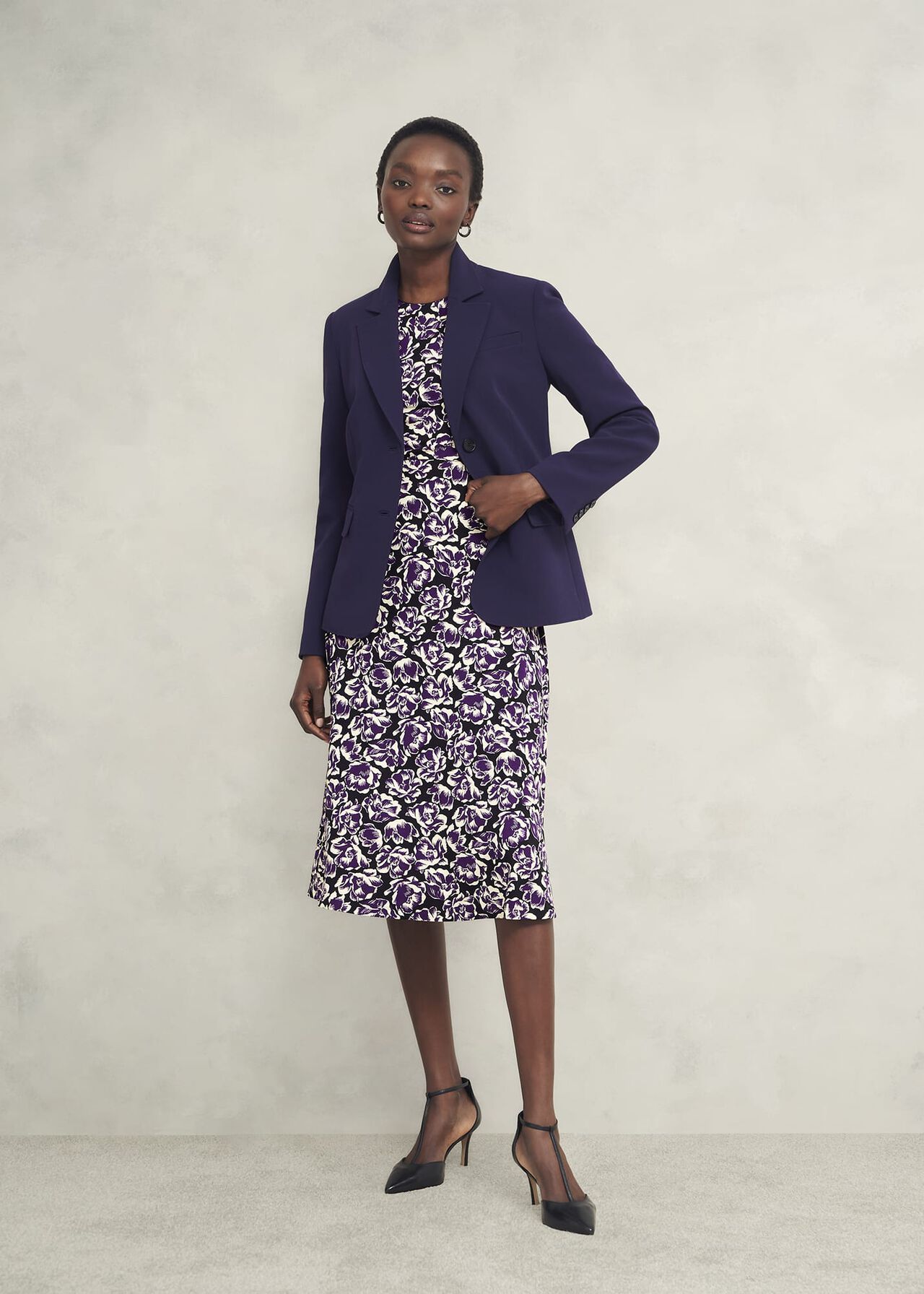 Paige Jersey Dress, Purple Multi, hi-res