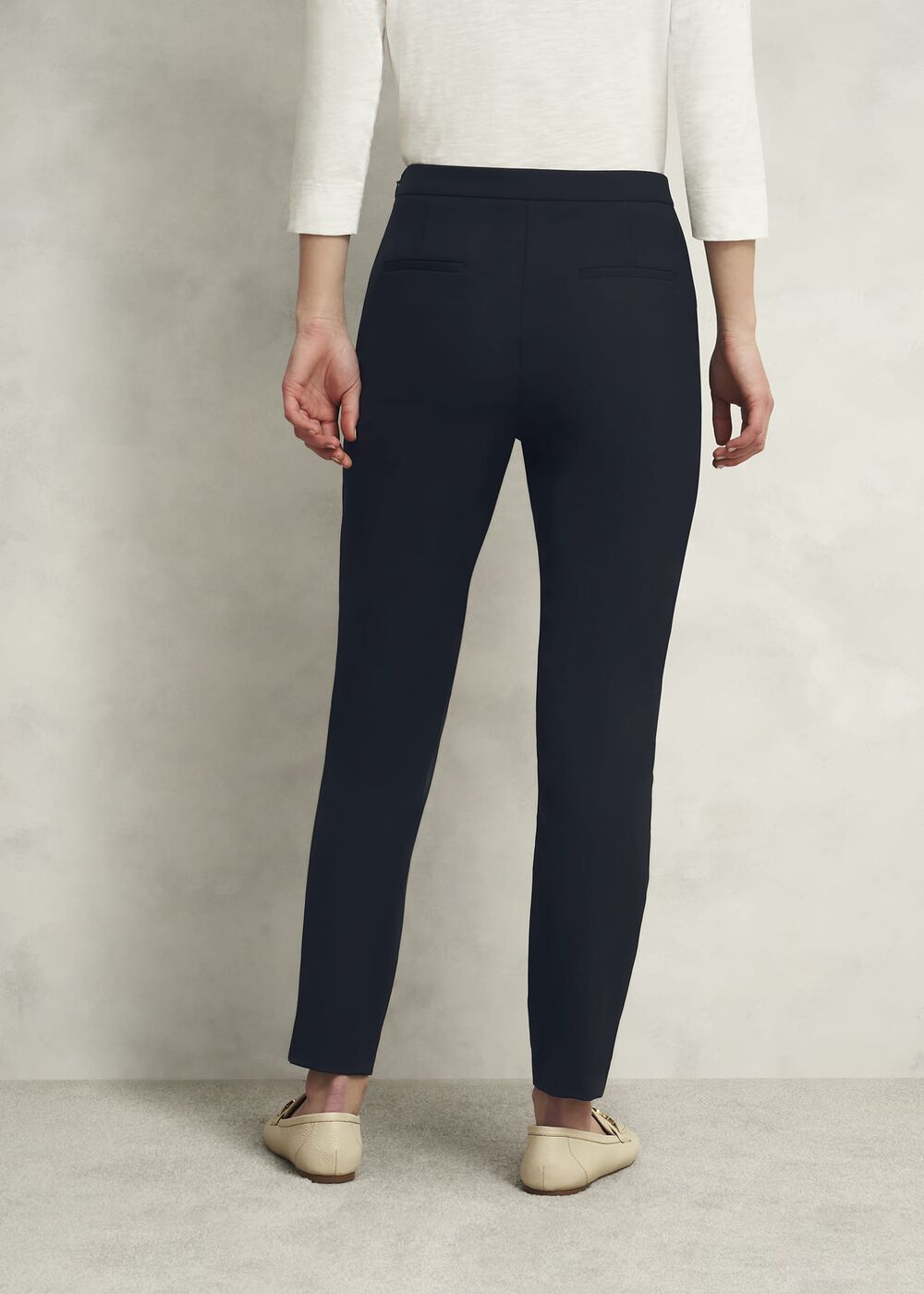 Lexi Slim Travel Trousers, Navy, hi-res