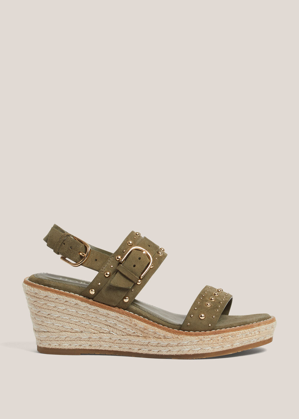 Ashlyn Suede Espadrilles, Dark Olive, hi-res